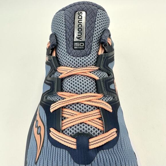 Saucony Guide ISO Everun Women Running Shoes Size 10 Blue/Peach/Gray Knit Comfy - Picture 11 of 16